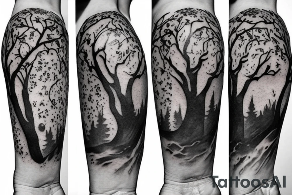 Nature forest dota tattoo idea