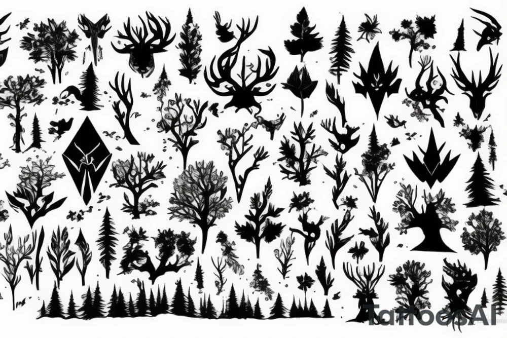 Nature forest dota tattoo idea