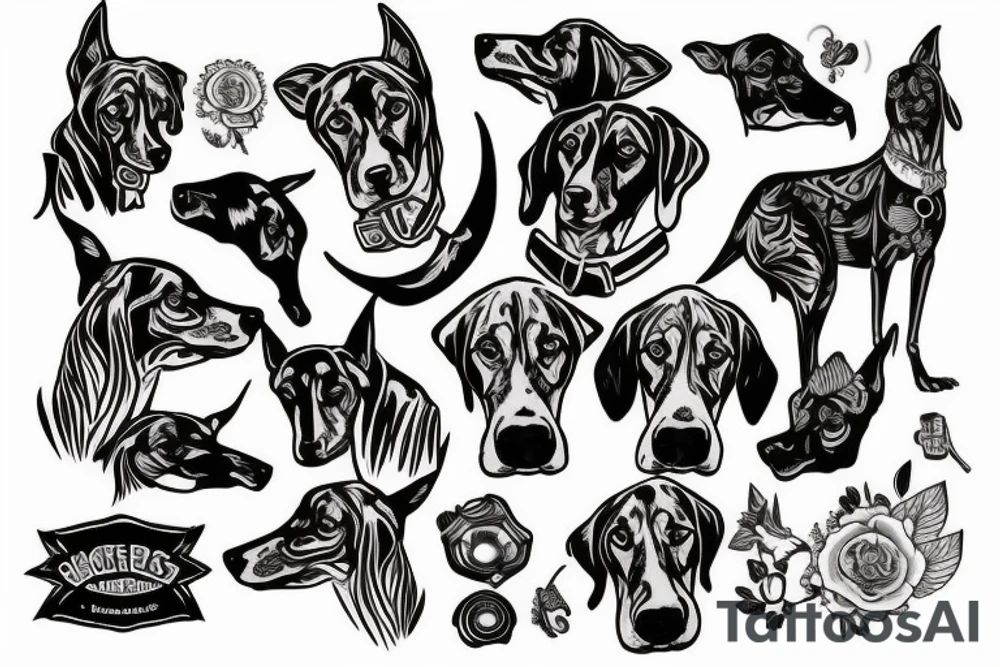 Dobermans tattoo idea