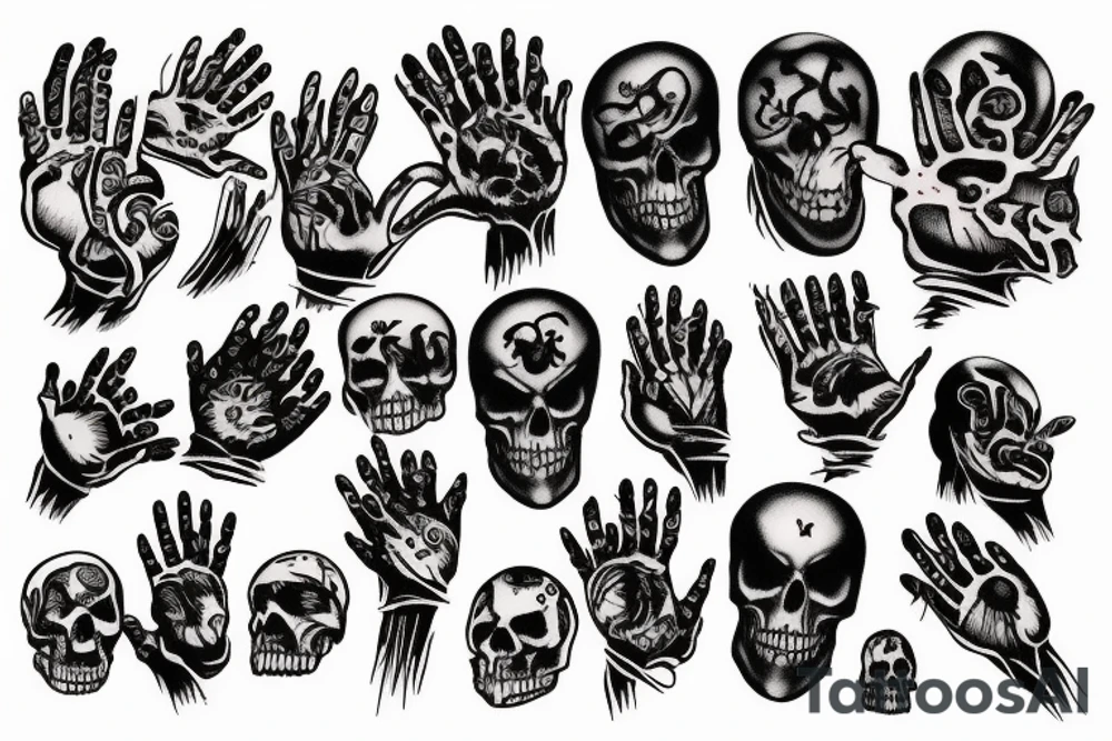Hand of death tattoo idea