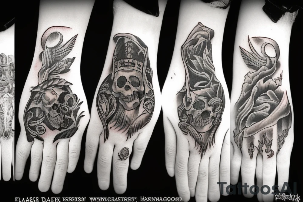 Hand of death tattoo idea