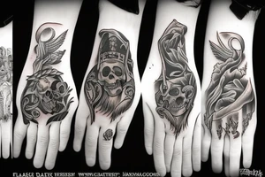 Hand of death tattoo idea
