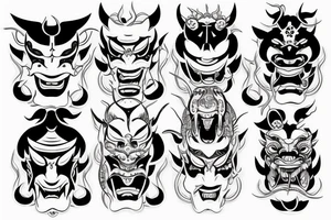 japanese hannya mask tattoo idea
