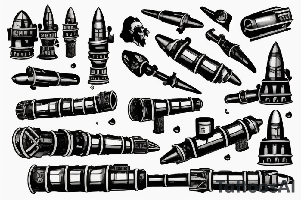 Russia, rocket launcher, war tattoo idea