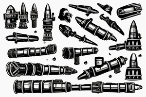 Russia, rocket launcher, war tattoo idea