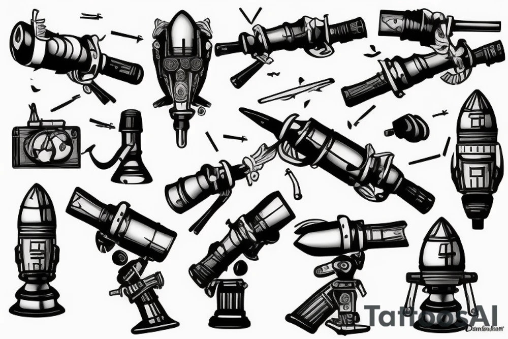 Russia, rocket launcher, war, Z tattoo idea