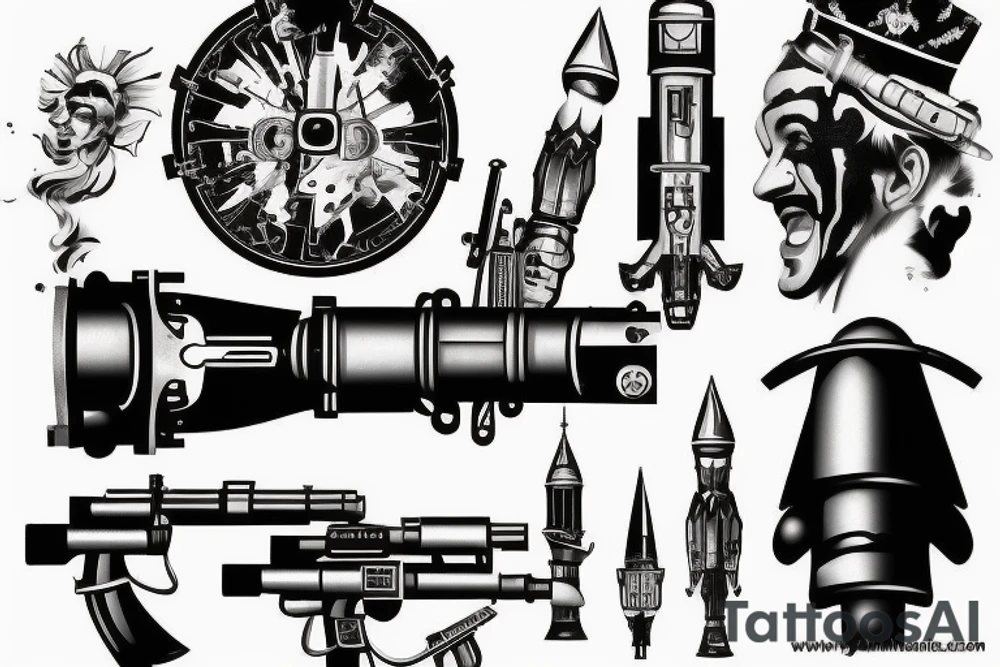Russia, rocket launcher, war, Z tattoo idea