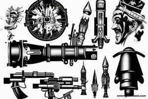 Russia, rocket launcher, war, Z tattoo idea