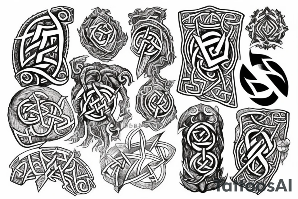 Runic amulet tattoo idea