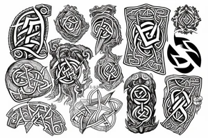 Runic amulet tattoo idea