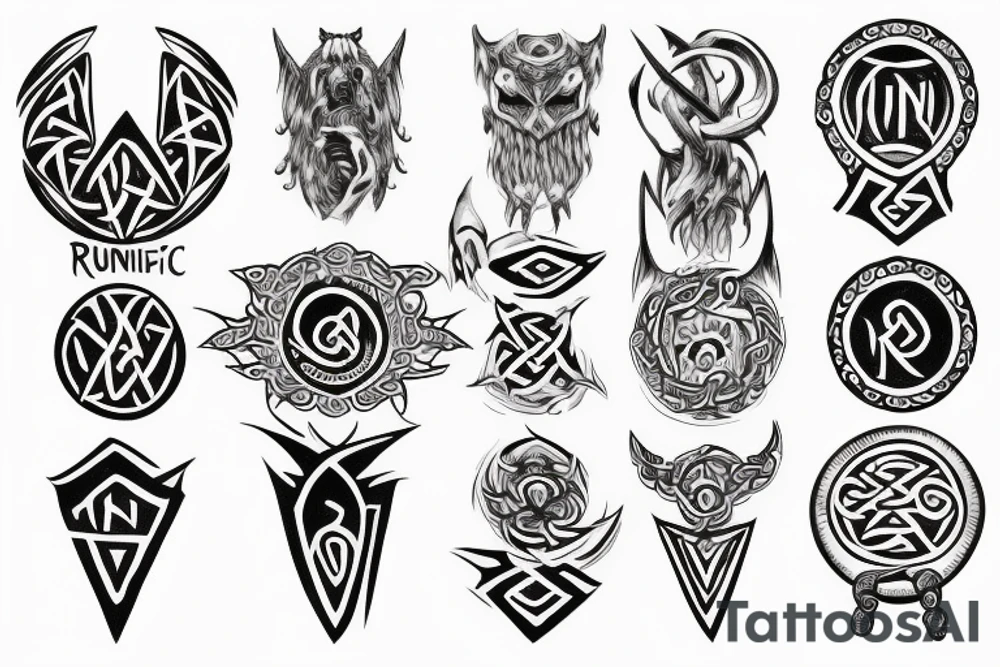 Runic amulet tattoo idea