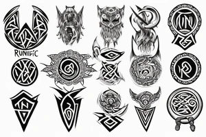 Runic amulet tattoo idea