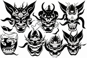 japanese hannya mask tattoo idea
