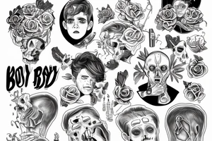 Boy dead inside tattoo idea