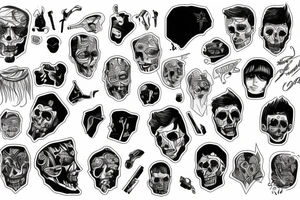 Boy dead inside tattoo idea