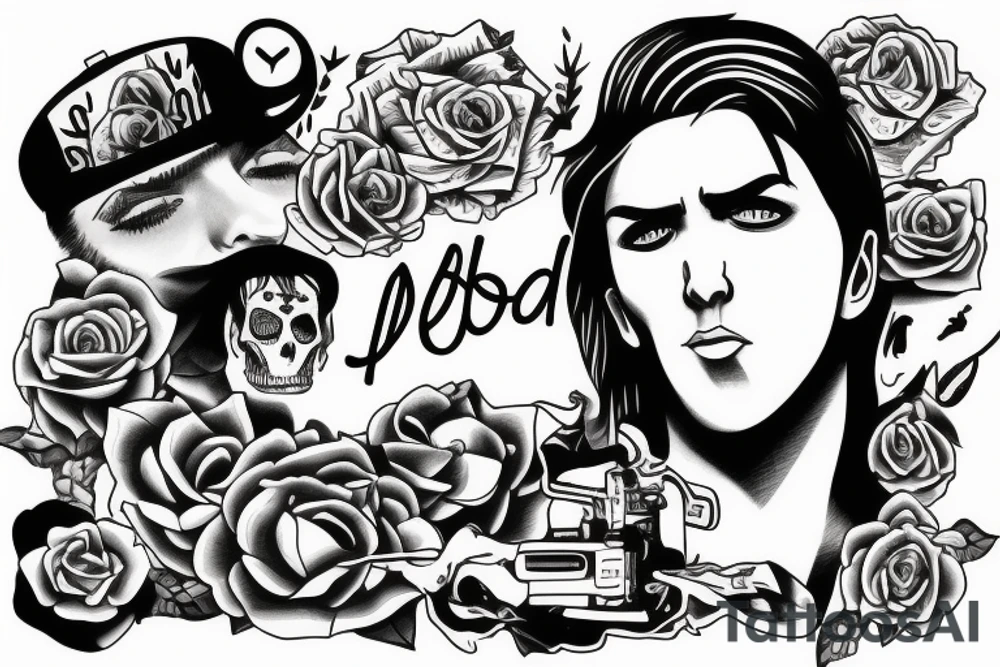 Boy dead inside tattoo idea