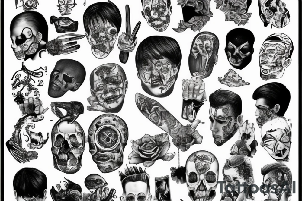 Boy dead inside tattoo idea