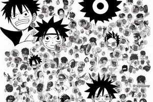 Money D. Luffy with sharingan tattoo idea