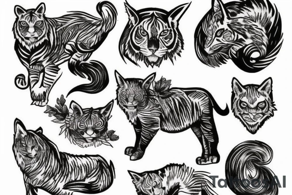 Red tiger tattoo idea
