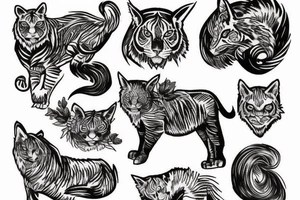 Red tiger tattoo idea