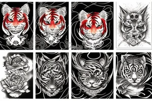 Red tiger tattoo idea
