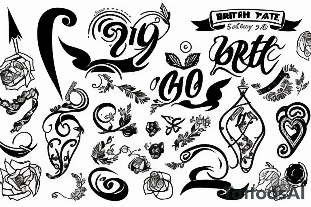birth date tattoo idea