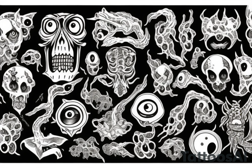 Eye Lovecraft style tattoo idea