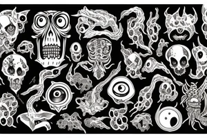 Eye Lovecraft style tattoo idea