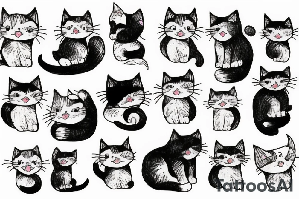 fluffy cat tattoo idea