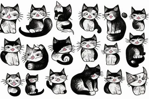 fluffy cat tattoo idea