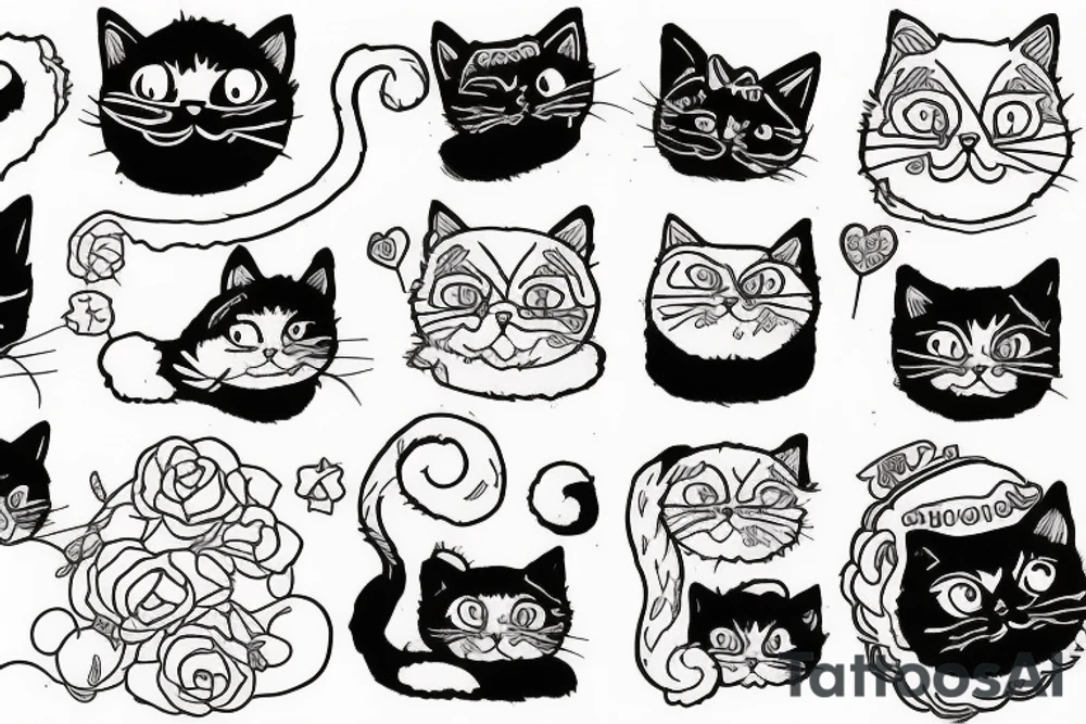 fluffy cat tattoo idea