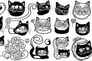 fluffy cat tattoo idea
