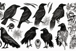 crow and skane tattoo idea
