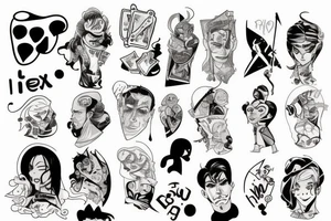 I want a character Felix from "13 cards" comic book tattoo idea