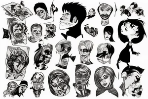 I want a character Felix from "13 cards" comic book tattoo idea