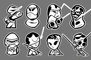 Two parallel lightsabers tattoo idea