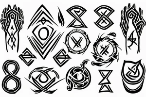 Rune symbol on hand tattoo idea