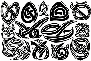 Rune symbol on hand tattoo idea