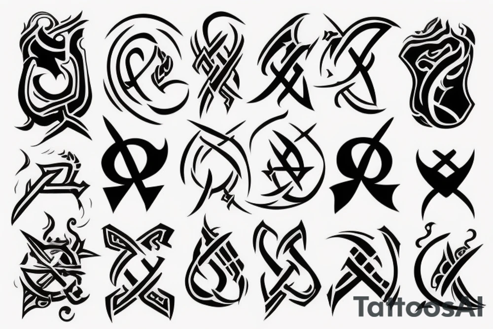 Rune symbol on hand tattoo idea