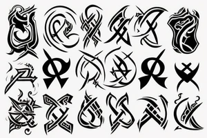 Rune symbol on hand tattoo idea