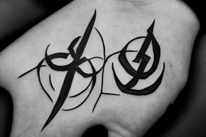 Rune symbol on hand tattoo idea