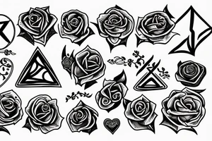 Rune with rose tattoo idea