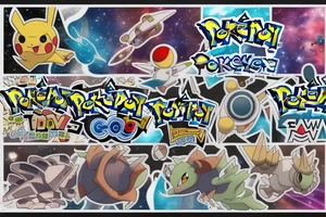 Pokémon in space geometry color tattoo idea