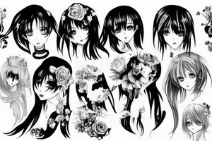 dead anime girl tattoo idea