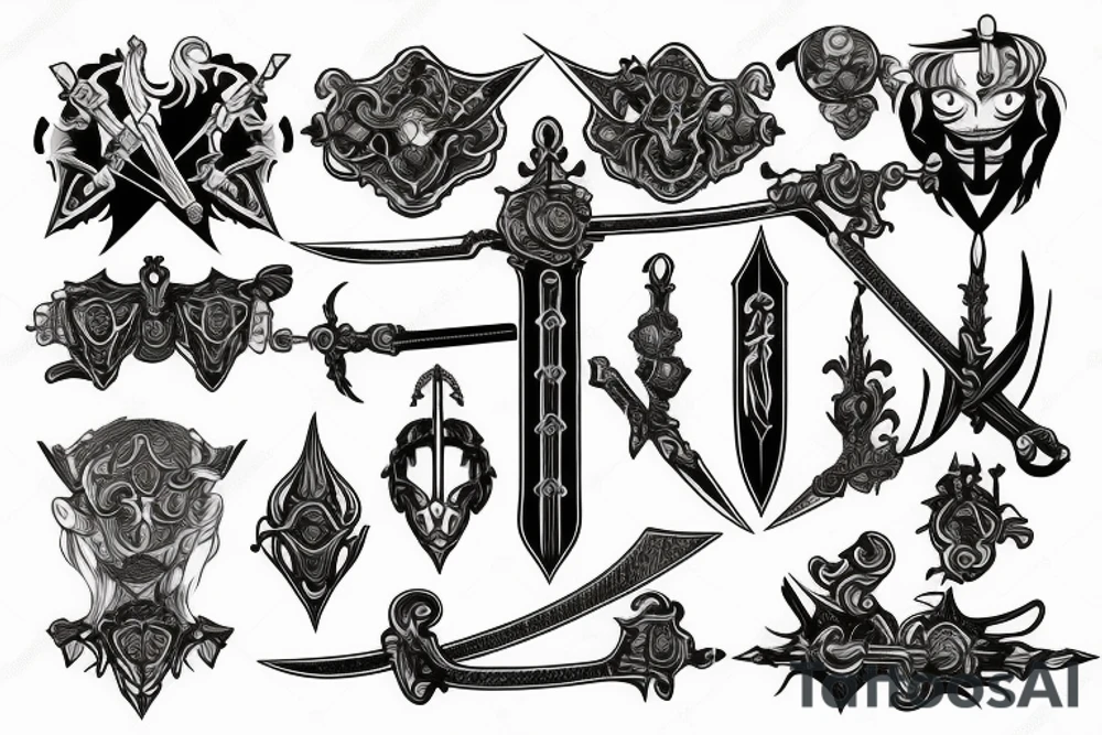 anime with sword tattoo idea