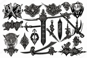 anime with sword tattoo idea