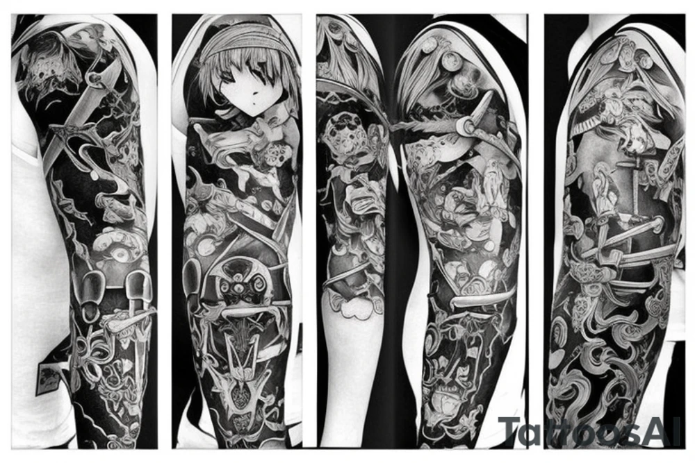 anime with sword tattoo idea