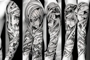 anime with sword tattoo idea