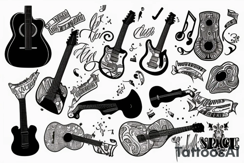 guitar tattoo idea