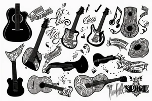 guitar tattoo idea